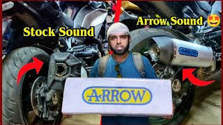 Installing Arrow Exhaust To Our Ninja 1000SX 🔥  Sound Vera Level 😍  Dracky  Enowaytion Plus [upl. by Nessah729]