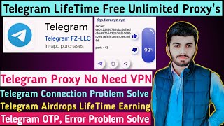 Telegram LifeTime Free Proxy No Need VPN  Telegram OTP Connecting Problem Solution  Telegram Proxy [upl. by Rosaline]