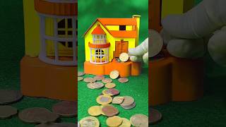 Orange and yellow colour dog house  piggy bank and puppies house coin crocin reviewep63 shorts [upl. by Mata]