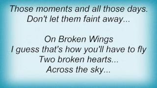 Europe  On Broken Wings Lyrics [upl. by Ynnot]