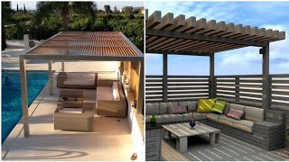 Cool Pergola Main Entrance Sun Shade Designs For Modern Home Entry Door Wooden Shade Rooftop Designs [upl. by Francisco]