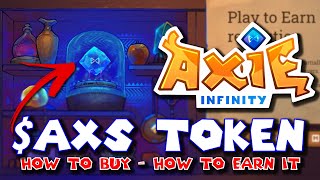 AXIE INFINITY  AXS NEW GOVERNANCE TOKEN BINANCE amp FREE TOKENS FOR PLAYERS [upl. by Aninat]