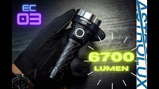 Astrolux EC03 Overview and Beam shot video [upl. by Handy]