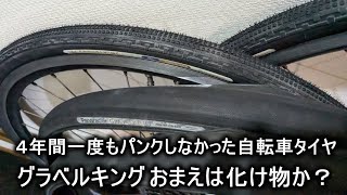 【自転車駄話】グラベルキング タイヤ交換自分でできる？その２【 おまえは化け物か？】４年間一度もパンクしなかったタイヤ パナレーサー グラベルキング 驚異的！BS ANCHOR UF5 [upl. by Stubbs1]