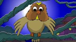 Theres A Big Eyed Owl  English Nursery Rhymes  CartoonAnimated Rhymes For Kids [upl. by Einhoj]