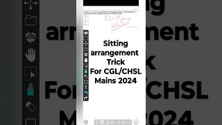 Reasoning for CGLCHSL mains 2024Sitting arrangement trick shorts ssc ssccgl sscchsl sscmts [upl. by Milah]