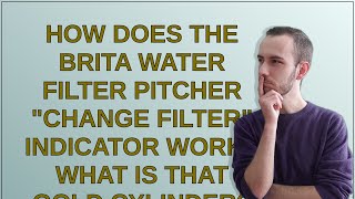 How does the Brita water filter pitcher quotchange filterquot indicator work What is that gold cylinder [upl. by Eizdnil]