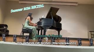 ON WINGS OF SONG Mendelssohn arr by Faber piano duet cover Jasmine ampNatalie [upl. by Atirahc221]