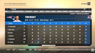 Madden NFL 18 Tom Brady  Player Ratings All Stats99 Overall [upl. by Sue]