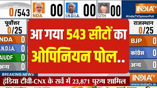 Lok Sabha Opinion Poll 2024 तो आ गया देश के 543 सीटों का सटीक सर्वे  India TV CNX  Survey [upl. by Gunning38]