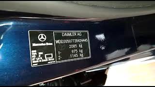 Mercedes Benz C 200 CHASSIS NUMBER ENGINE NUMBER LOCATIONS [upl. by Ecertap]