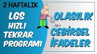 LGS Hızlı Tekrar Programı  Olasılık Cebirsel İfadeler [upl. by Naerad]