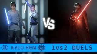 Kylo Ren 1vs2 Duels Compilation  Star Wars Battlefront II [upl. by Ynot236]