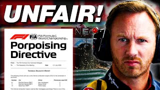 Horner FURIOUS about NEW FIA porpoising rules [upl. by Noguchi]