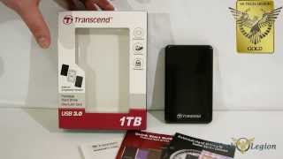 Transcend 25A3 External USB 3 0 Portable HDD Overview and Benchmarks [upl. by Ainolopa117]