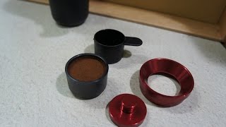 Minipresso Handpresso Tamper Funnel set in action [upl. by Wichern]