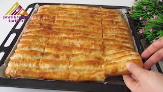 Nasıl Yapıldığına İNANAMAYACAKSINIZ❗EVDE UN SU TUZ Varsa HERKES Yapabilir🤚Kolay ve Lezzetli Börek😋 [upl. by Ecirtaemed]