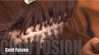 How To Apply Cold Fusion Hair Extensions [upl. by Eednarb]