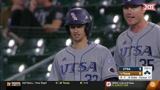 UTSA vs Texas Baseball Highlights [upl. by Adnorrehs434]