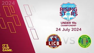 🔴 LIVE Leewards Islands v Guyana  CWI Men’s Under 19  50 Over Championships 2024 [upl. by Goltz]