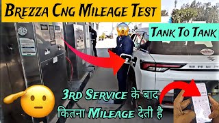 2024 New Brezza Cng Mileage Test  Tank To Tank👍 Real Mileage Test🔥 [upl. by Leyameg]