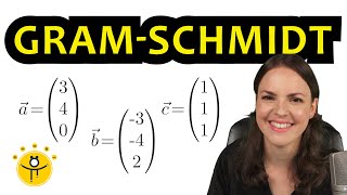 Gram Schmidt Verfahren Beispiel – Orthogonalisierungsverfahren mit 3 Vektoren [upl. by Anorahs]