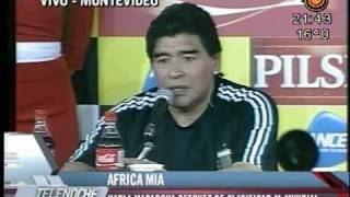 Argentina se clasifico al mundial Sudáfrica 2010 habla Maradona después de clasificar al mundial [upl. by Kared]