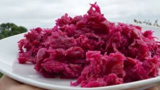 Red Cabbage Sauerkraut Recipe [upl. by Eilsehc]