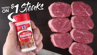 I used a Meat TENDERIZER on 1 Steaks and this happened [upl. by Ronoel412]