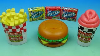 2004 CANDY KEEPERS set of 3 CHECKERS and RALLYS CANDY DISPENSER COLLECTIBLES VIDEO REVIEW [upl. by Lemmuela]