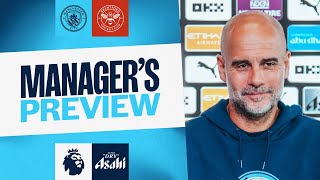 MANAGERS PREVIEW  Pep Guardiola  Man City v Brentford  Premier League [upl. by Noiroc]