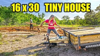 Couple Builds TINY HOUSE Off Grid in 4 Months Ranch  Farm  Homestead [upl. by Mcbride]