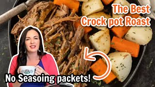 The Best Crock Pot Roast  No Seasoning packets [upl. by Ahsemrak]