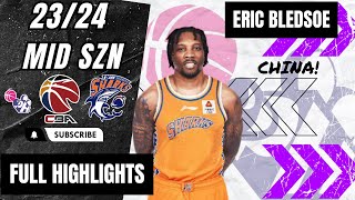 Eric Bledsoe MID SZN Highlights 202324  China CBA  Shanghai Sharks [upl. by Anailil]