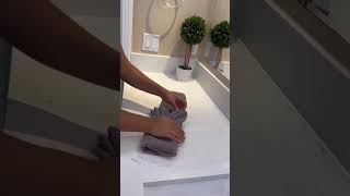 Easy Ways To Upgrade Your Bathroom Decorative Towel Folding Techniques homedecor diy home [upl. by Mariellen839]