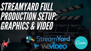 STREAMYARD FULL PRODUCTION SETUP GRAPHICS AND VIDEOS Using Canva and WeVideo [upl. by Amles160]