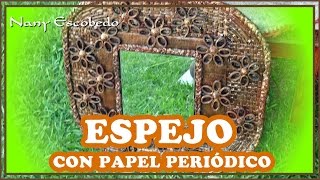 ESPEJO CON PAPEL PERIÓDICO [upl. by Anauqaj]