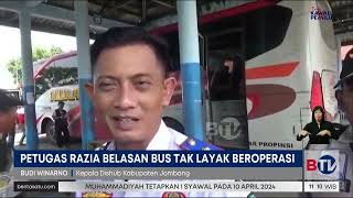 Belasan Bus Angkutan Mudik Lebaran di Jombang Tidak Layak Beroperasi [upl. by Htiffirg]