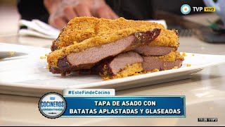 Tapa de asado con costra con batatas aplastadas glaseadas [upl. by Satterlee]