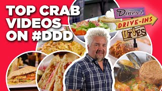 Top DDD Crab Videos of All Time with Guy Fieri  Diners DriveIns and Dives  Food Network [upl. by Viva]