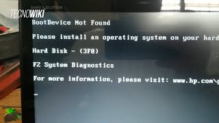 ✔️Solucion error HARDWARE LAPTOP HP  BootDevice NOT FOUND Hard Disk 3F0 [upl. by Eillak]