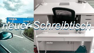 ich baue meinen neuen Schreibtisch auf  IKEA Micke Schreibtisch  room makeover vlog 3 [upl. by Curren685]