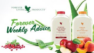 Forever Weekly Advice  Forever Aloe Berry Nectar amp Forever Aloe Bits NPeaches [upl. by Esdnil497]