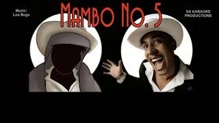 Karaoke HD quotMambo No 5quot Lou Bega with vocal assist [upl. by Harry]