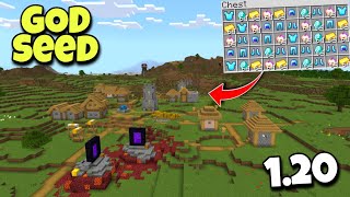 🔥God Seed For Minecraft Bedrock And Pocket Edition  Seed Minecraft 120 [upl. by Eerhs]