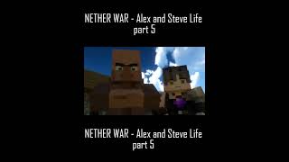 NETHER WAR Part 5 🗿🔥🗡️ steveandalexminecraftanimation [upl. by Anialed]