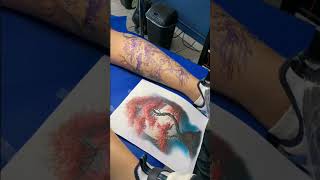 Proceso Completo de un Tatuaje de Árbol  Tatuador Profesional [upl. by Ilyak824]