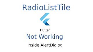 RadioListTile is not working inside AlertDialogue  Solve the Problem  StatefulBuilder [upl. by Dawna]