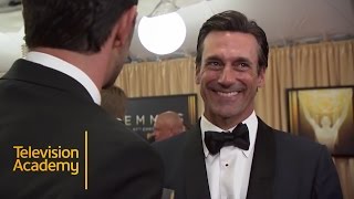 Emmys 2015  Backstage With Jon Hamm [upl. by Gardy]