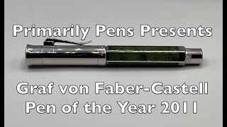 Quick review of the Graf von FaberCastell Pen of the Year 2011 Wonderful jade inlays [upl. by Veronica268]